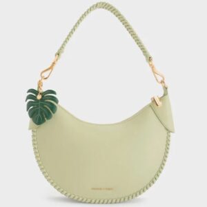 C&K Blume Braided Curved Hobo Bag - Matcha Green