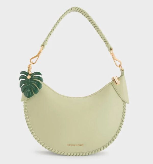 C&K Blume Braided Curved Hobo Bag - Matcha Green
