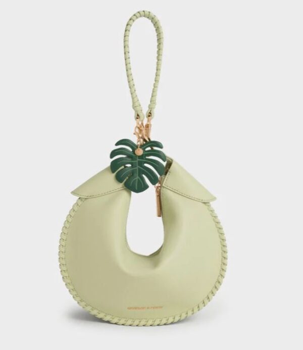 C&K Blume Braided Curved Hobo Bag - Matcha Green - Image 4