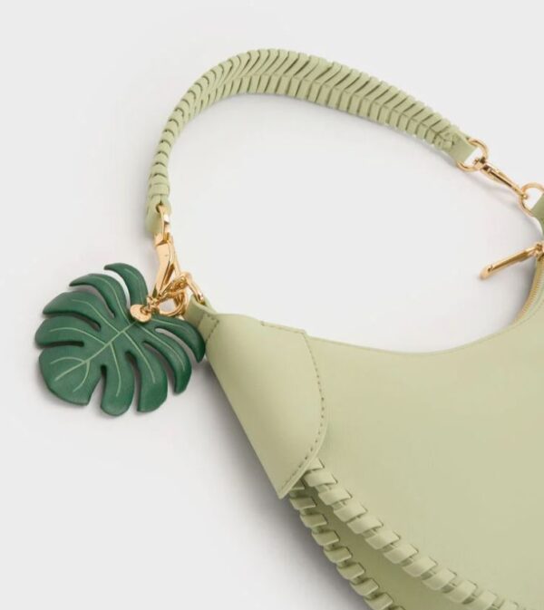 C&K Blume Braided Curved Hobo Bag - Matcha Green - Image 2