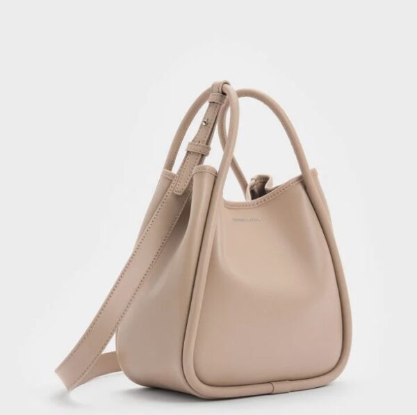 C & K Mini Lyla Tubular Tote Bag - Taupe - Image 2