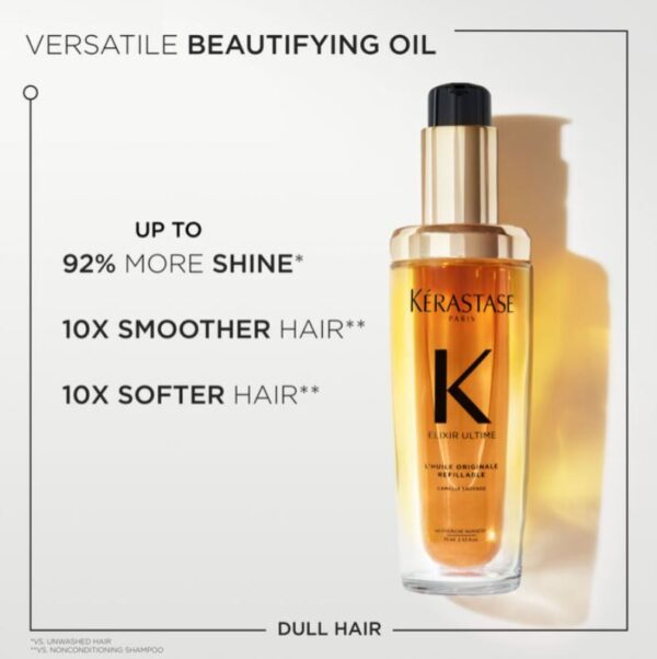 KERASTASE Elixir Oil 75ml + 75ml Refill Set - Image 6