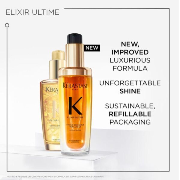 KERASTASE Elixir Oil 75ml + 75ml Refill Set - Image 5